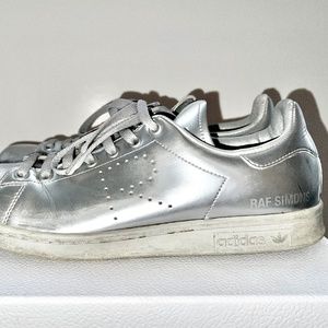 Adidas x Raf Simons - Stan Smith - Silver Metallic Leather - 10US - 80% OFF SALE